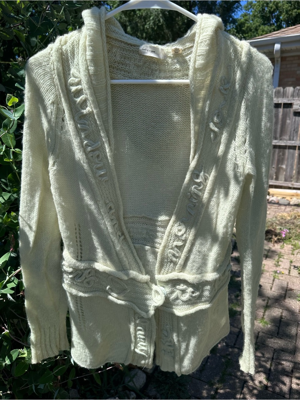 Sleeping on Snow Light Creamy Yellow Women's Open-Front Knit Cardigan Sweater